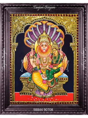 Tanjore Painting Lakshmi Narasimha